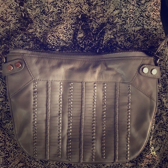 Rebecca Minkoff Gray Studded Leather Purse - Picture 1 of 7